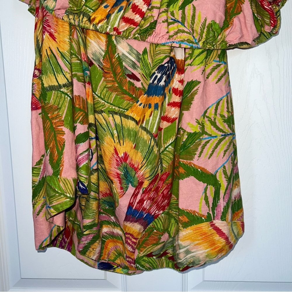 Farm rio Macaw Leaves Mini Dress - Picture 11 of 16